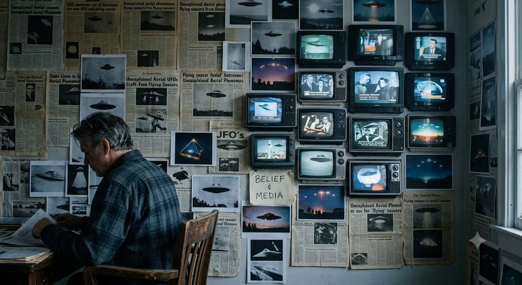 Overview image for Media shaping public | UFO Fiction Exchange