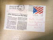 Listing image for ED WALTERS UFO GULF BREEZE POSTCARD UFOLOGY MEMORABILIA