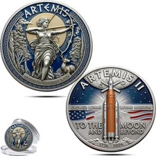 Listing image for Artemis II Lunar Legacy Commemorative Coin Space Mission Collectible Coin Token
