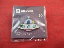 Listing image for UFO Flying Saucer Discord '19 Pax West Pin Pinback Button *NEW*