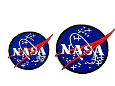 Listing image for NASA Astronaut Patch Iron Sew ON Applique Space UFO Jeans Jacket Badge 2 SIZES