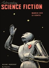 Listing image for Astounding Science Fiction 1949 Vintage Robot Magazine Cover Poster 24x36