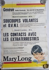 Listing image for Rare 1950’s UFO Flying Saucers Lecture Poster Geneva Switzerland