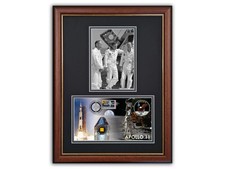 Listing image for Apollo 11 Kapton Gold Foil Relic | Certified flown in Command Module + COA