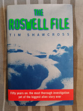 Listing image for THE ROSWELL FILE,TIM SHAWCROSS,ALIENS,UFO'S,FLYING SAUCER CRASH,HB/DC,SIGNED,VGC