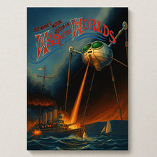 Listing image for War Of The Worlds Musical Poster Print A4 A3 Satin Wall Art Decor Wall Poster