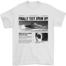 Listing image for Alien News Article UFO Mens T-Shirt 100% Cotton