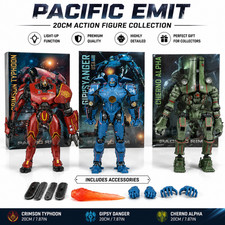 Listing image for 20cm Mecha Robot Action Figure Collectible Model Toy with LED Light Gift Display