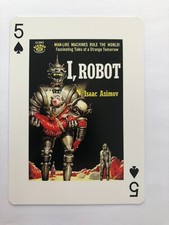 Listing image for Science Fiction Terry Pastor Retro Poster Art Swap Card Isaac Asimov Robot Movie