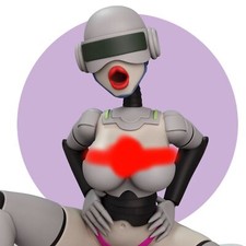 Listing image for 3DPrint Artist Proof model Kit for Alien Robot Gwendolyn Sci Fi Cartoon Style