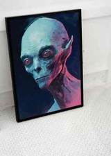 Listing image for ALIEN POSTER WALL ART TRIPPY SPACE INVASION PRINT SIZE -A3 A4