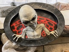 Listing image for Large 3D Alien Wall Plaque ET UFO Style Extra Terrestrial Wall Sign Very Cool