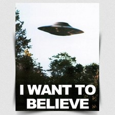 Listing image for The X-FILES I WANT TO BELIEVE UFO METAL SIGN WALL PLAQUE poster A6 A5 A4 A3