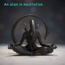 Listing image for Meditating Alien Ornament – Unique Space Decor Collectible Figurine UK
