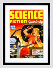 Listing image for 85772 COMIC SCIENCE FICTION ROBOT ATTACK SHIP PLANET Decor Wall Print Poster