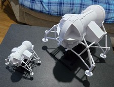 Listing image for SHADO UFO Moon Mobile (Half Size) - 3D Printed In White and Ready for Painting