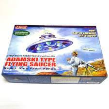 Listing image for Marmit Adamski Type Flying Saucer 1/60 UFO Model Kit Japan Vintage Unbuilt Rare
