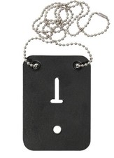 Listing image for Police Badge Holder Private Investigator Lanyard Black Leather Magnum PI Prop