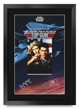 Listing image for Top Gun Movie Film Poster Cast Signed Printed Autograph A3 Framed Memorabilia