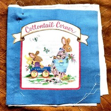Listing image for Vintage Soft Book Cottontail Corner Pre-Cut Project Sewing Kit Notion Applique P